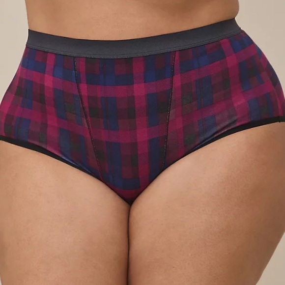 NWT TORRID Set of Two: Plaid Cotton Scoop Bra & Cotton High-Rise Brief - Sz 0X - Picture 4 of 7